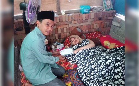 LAZ SIDOGIRI BANTU BIAYA PENGOBATAN SISWI SMA YANG TERTABRAK MOTOR DI LOMBOK TENGAH