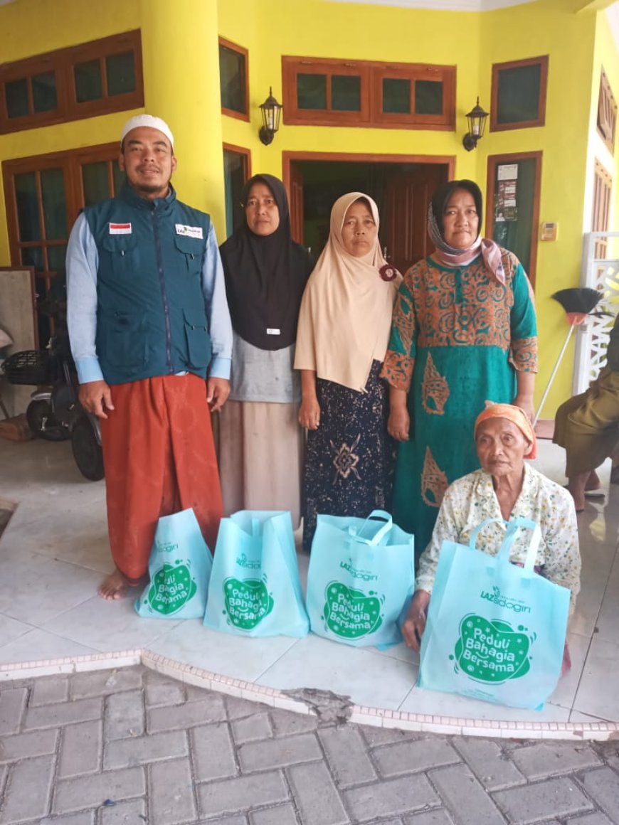 LAZ SIDOGIRI DISTRIBUSIKAN BANTUAN SEMBAKO UNTUK MASYARAKAT DHUAFA DI BANYUWANGI