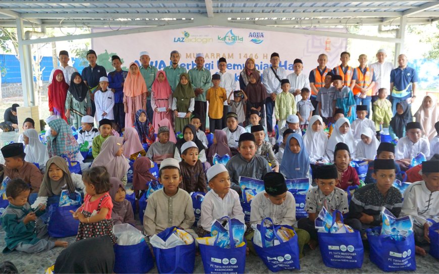 LAZ SIDOGIRI GANDENG AQUA GELAR SANTUNAN ANAK YATIM DI PASURUAN