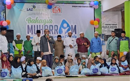 BAHAGIA MUHARAM PERDANA DI KALIMANTAN SELATAN, LAZ SIDOGIRI SANTUNI 70 YATAMA DI DUA KABUPATEN