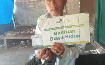 LAZ SIDOGIRI BANTU ORANG TUA YANG MERAWAT DUA ANAKNYA SEORANG DIRI