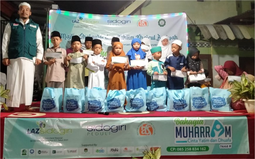 GELAR BAHAGIA MUHARAM DI 16 WILAYAH, LAZ SIDOGIRI CABANG BANYUWANGI SANTUNI 257 ANAK
