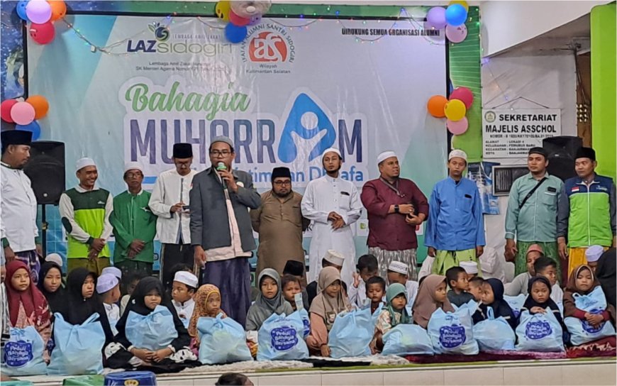 BAHAGIA MUHARAM PERDANA DI KALIMANTAN SELATAN, LAZ SIDOGIRI SANTUNI 70 YATAMA DI DUA KABUPATEN