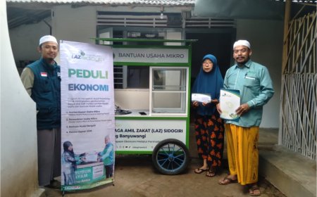 LAZ SIDOGIRI BERIKAN BANTUAN MODAL USAHA MIKRO KEPADA DHUAFA DI BANYUWANGI