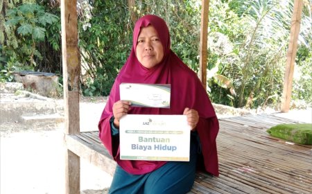 BANTUAN BIAYA HIDUP KEMBALI DIGELONTORKAN LAZ SIDOGIRI DI BANGKALAN