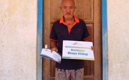 LAZ SIDOGIRI BANTU BIAYA HIDUP PENDERITA STROKE DI BANGKALAN