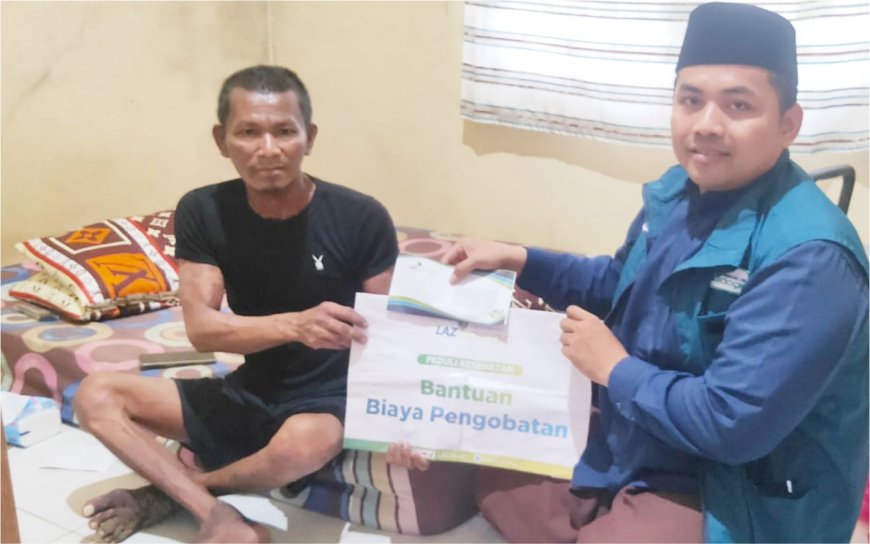LAZ SIDOGIRI WILAYAH KEPRI BERI BANTUAN KEPADA KULI BANGUNAN PENGIDAP PENYAKIT