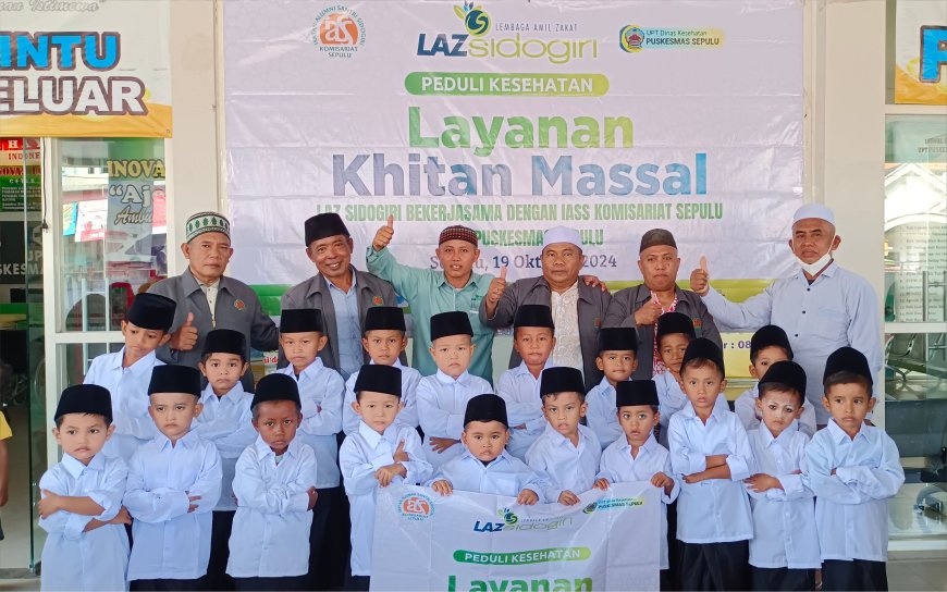 MEMBELUDAK: KHITAN MASSAL LAZ SIDOGIRI, DARI 229 PESERTA  KHITAN, 86 DIANTARANYA DARI KECAMATAN SEPULU, BANGKALAN