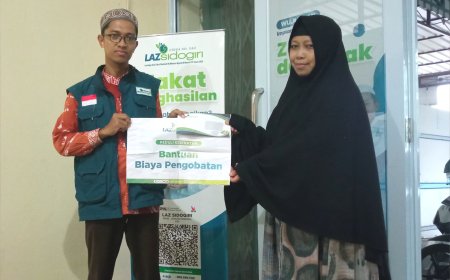 LAZ SIDOGIRI LUNCURKAN BANTUAN BIAYA PENGOBATAN MASYARAKAT DI BATAM