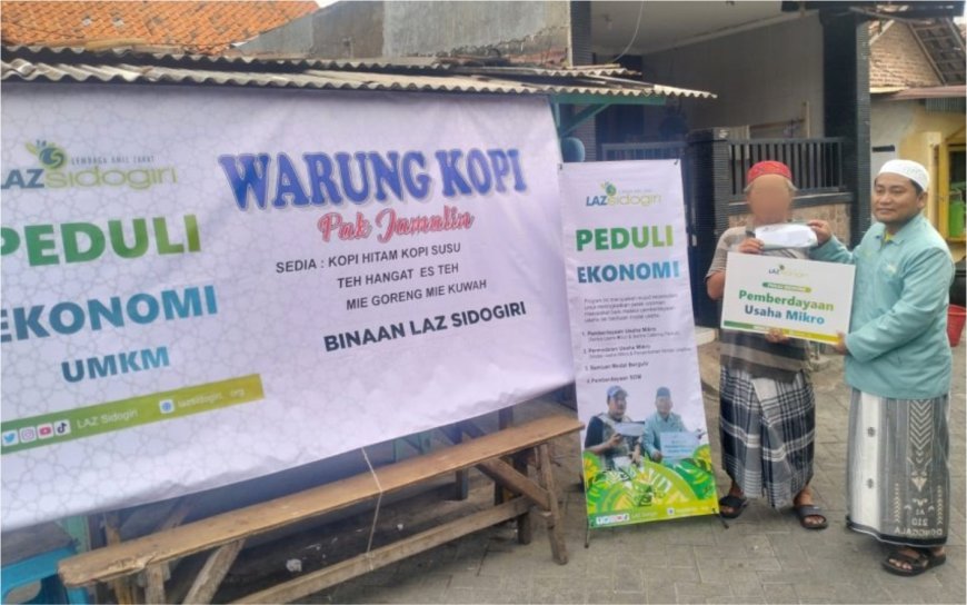 LAZ SIDOGIRI BANTU SULAP WARUNG KOPI SEDERHANA DENGAN TAMPIL LEBIH KREATIF