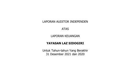 Laporan Keuangan 2021