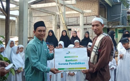 LAZ SIDOGIRI SALURKAN BANTUAN SARANA PENDIDIKAN UNTUK SEKOLAH DI LOMBOK UTARA NTB