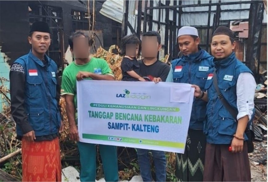 LAZ SIDOGIRI TANGGAP BANTU KORBAN KEBAKARAN DI KOTAWARINGIN TIMUR
