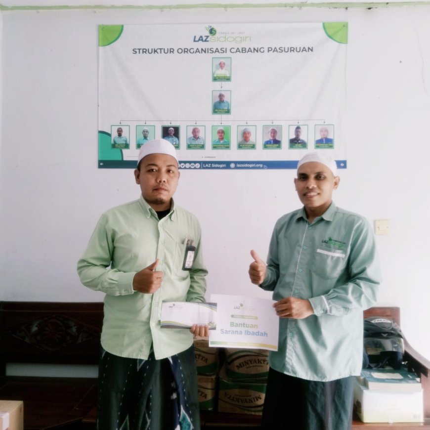 LAZ SIDOGIRI BERIKAN BANTUAN SPEAKER DAN MICROPHONE UNTUK MUSHALLA DI PASURUAN