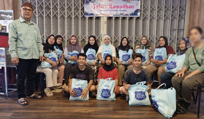 SEMARAKKAN RAMADHAN, LAZ SIDOGIRI BERBAGI BINGKISAN KEPADA YATAMA-DHUAFA DI MATARAM