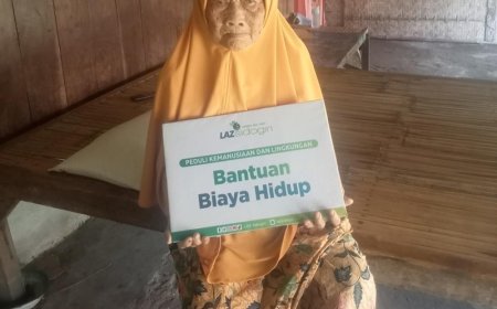 SANTUNI LANSIA DHUAFA, LAZ SIDOGIRI SALURKAN BANTUAN DI BANGKALAN