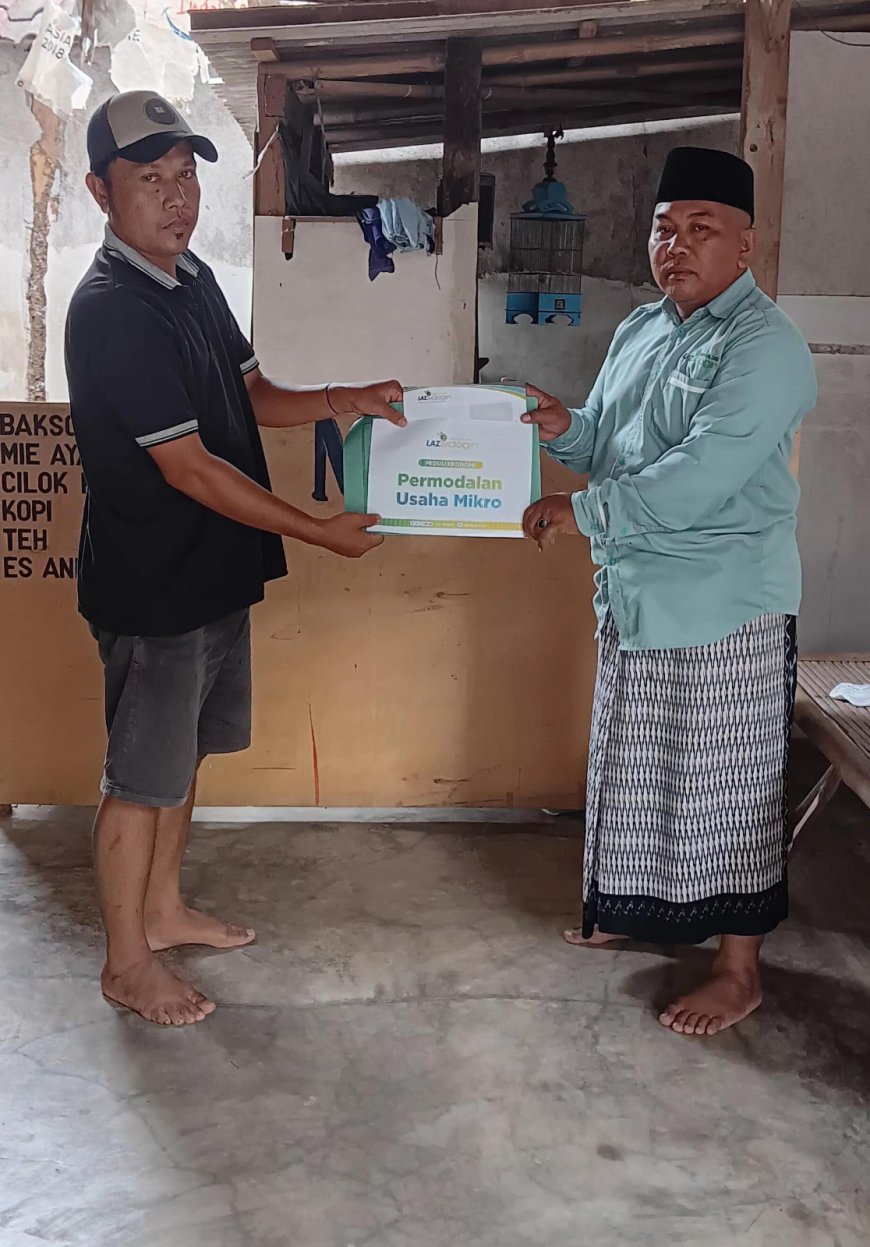 MODAL USAHA HABIS DAN ROMBONG RUSAK, LAZ SIDOGIRI DANAI PENJUAL CILOK DI PASURUAN