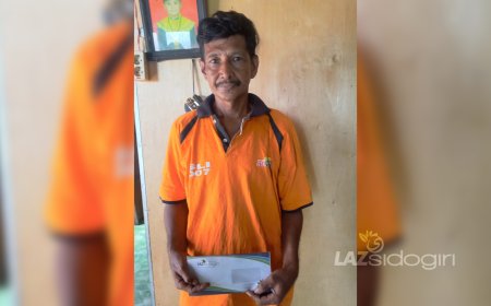 BERKAH BANTUAN DARI LAZ SIDOGIRI MEMBAWA HARAPAN BARU BAGI BAPAK SAHARUDDIN