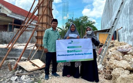 DUKUNG PEMBANGUNAN RUMAH IBADAH. LAZ SIDOGIRI SALURKAN BANTUAN UNTUK MUSHOLLA NURUL RAHMAH