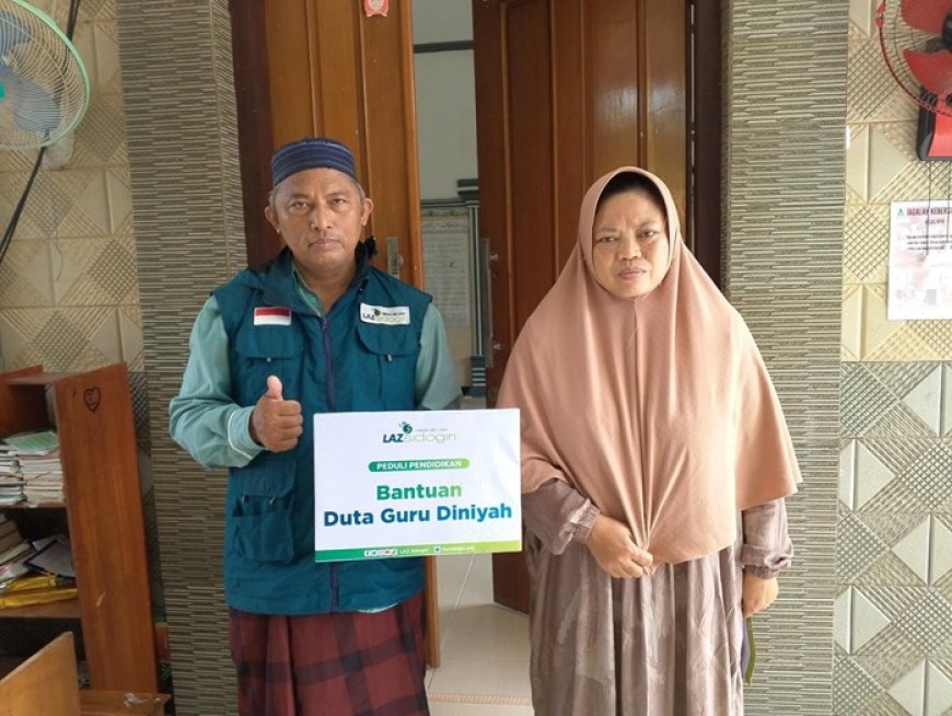 BISYARAH MINIM, GURU DINIYAH DAPAT BANTUAN DARI LAZ SIDOGIRI
