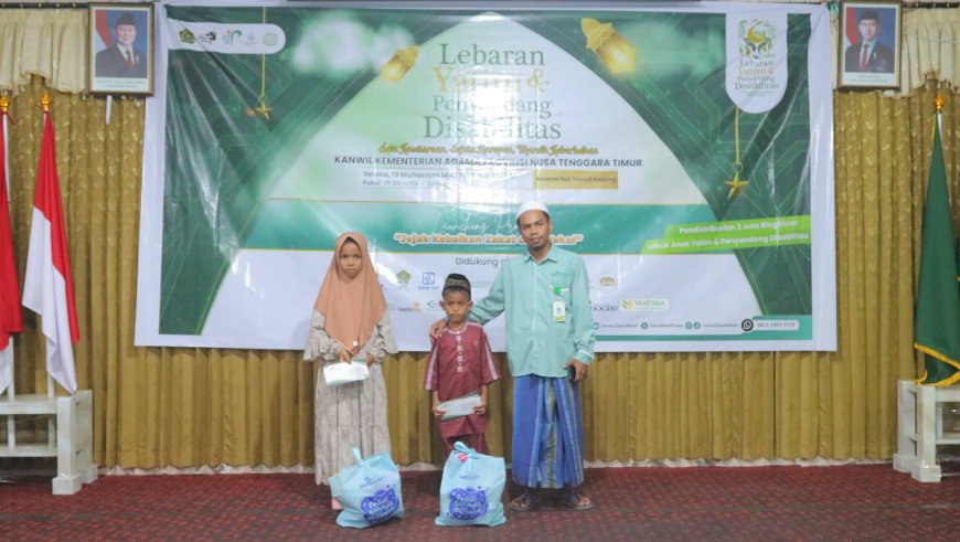 BAHAGIA MUHARRAM 1447 H, LAZ SIDOGIRI NTT DAN KEMENAG RANGKUL YATIM DAN DIFABEL DI KUPANG