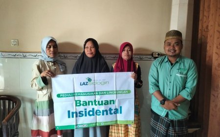 BANTUAN BIAYA HIDUP DARI LAZ SIDOGIRI UNTUK MERINGANKAN BEBAN WARGA DESA TRAGAH BANGKALAN