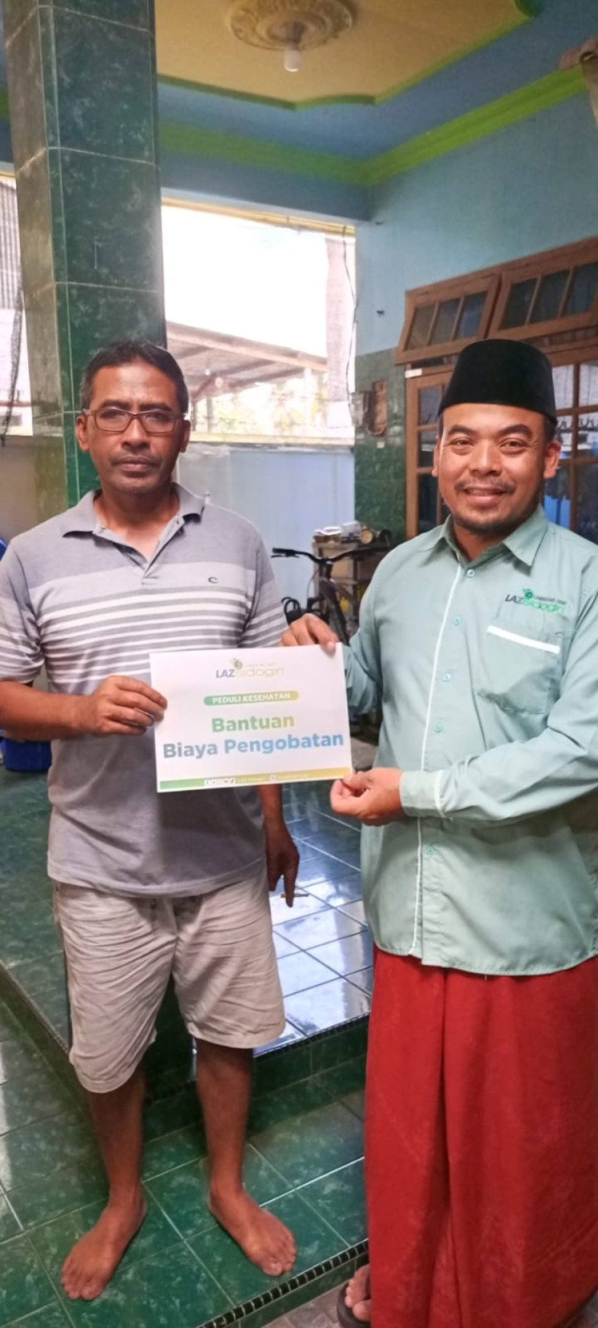 PEDULI KESEHATAN WARGA PRASEJAHTERA, LAZ SIDOGIRI BANTU BIAYA OPERASI PASCA KECELAKAAN