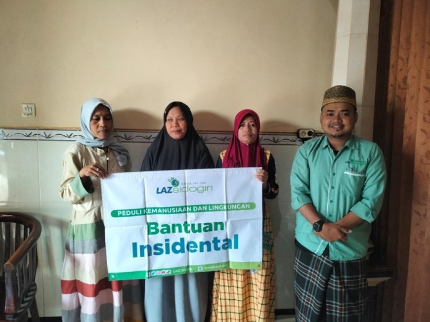BANTUAN BIAYA HIDUP DARI LAZ SIDOGIRI UNTUK MERINGANKAN BEBAN WARGA DESA TRAGAH BANGKALAN