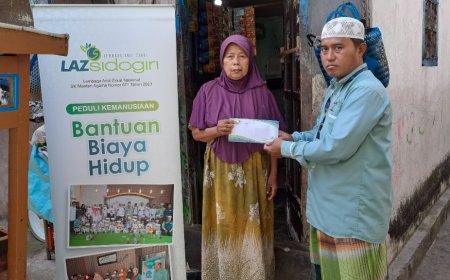 RINGANKAN BEBAN HIDUP, LAZ SIDOGIRI BANTU IBU KIPTIJAH DI SURABAYA