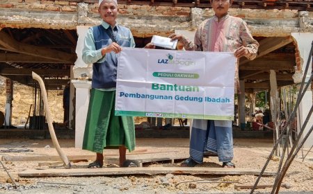 KURANG DANA, LAZ SIDOGIRI SUPPORT DANA PEMBANGUNAN MASJID GEGER BANGKALAN