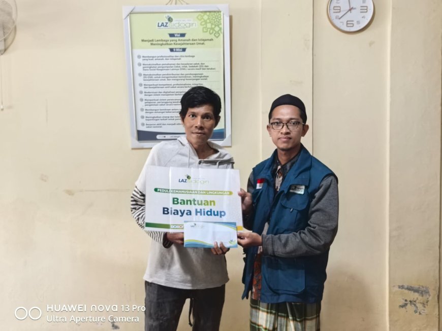 LAMA SAKIT DAN KONTRAKAN NUNGGAK, LAZ SIDOGIRI BANTU KESULITAN WARGA PRASEJAHTERA