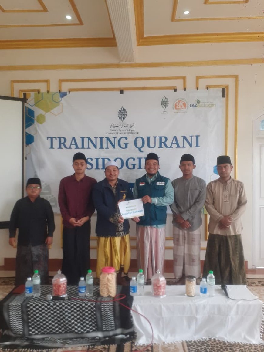 KERJASAMA PENDIDIKAN, LAZ SIDOGIRI SUPPORT TRAINING MQS BANYUWANGI