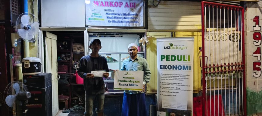 DUKUNG PERKEMBANGAN PELAKU UMKM, LAZ SIDOGIRI BERI BANTUAN MODAL USAHA UNTUK WARGA SURABAYA