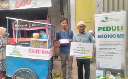 BERDAYAKAN USAHA KECIL, LAZ SIDOGIRI BANTU PENJUAL VARIASI TAHU GORENG