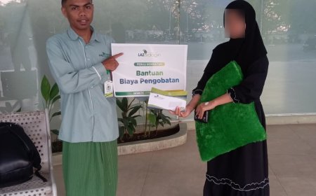 WUJUD KEPEDULIAN DI BIDANG KESEHATAN, LAZ SIDOGIRI SUPPORT PENGOBATAN ASMAWATI BAREK OLA