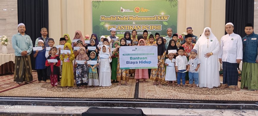 SENTUHAN KEPEDULIAN LAZ SIDOGIRI DI MOMEN MAULID NABI DAN PELANTIKAN PENGURUS IPHI BANGKALAN