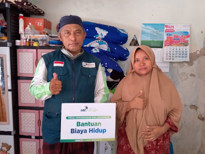 SENDIRIAN JADI TULANG PUNGGUNG KELUARGA, LAZ SIDOGIRI BANTU SINGLE PARENT DI BANGKALAN