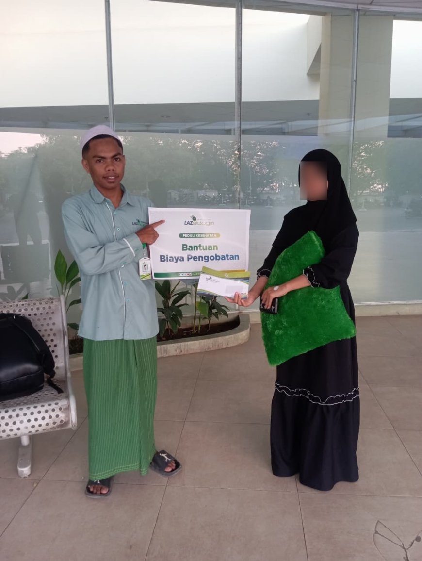 WUJUD KEPEDULIAN DI BIDANG KESEHATAN, LAZ SIDOGIRI SUPPORT PENGOBATAN ASMAWATI BAREK OLA