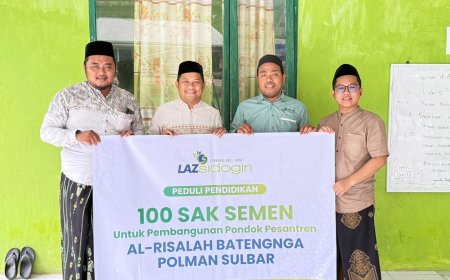 LAZ SIDOGIRI SALURKAN BANTUAN PEMBANGUNAN PESANTREN DI SULAWESI SELATAN