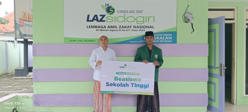 LAZ SIDOGIRI BANTU MAHASISWA DUAFA DI BANGKALAN TERUS MELANGKAH DI DUNIA PENDIDIKAN