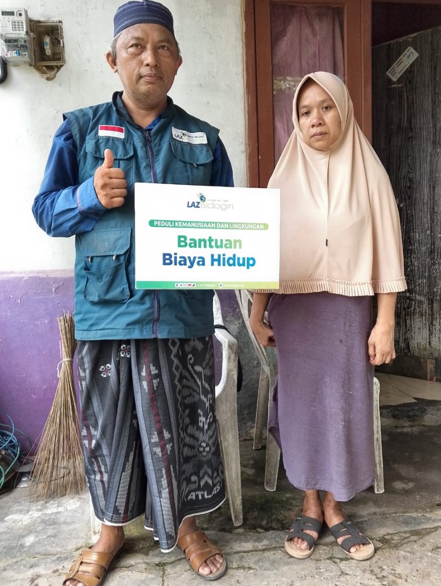 TIDAK PUNYA PEKERJAAN DAN PENGHASILAN, LAZ SIDOGIRI BANTU BIAYA HIDUP LANSIA PRASEJAHTERA