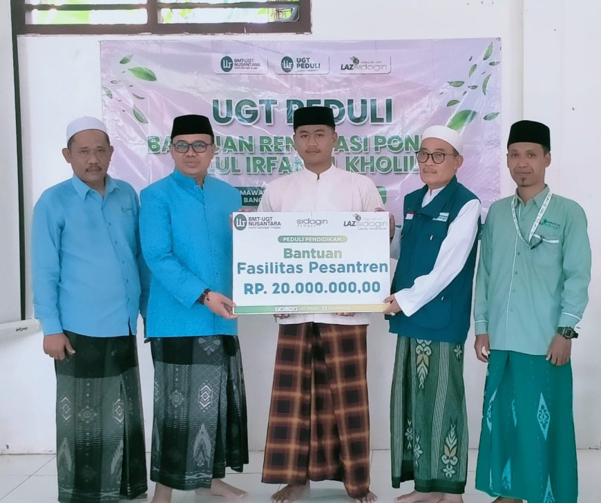 LAZ SIDOGIRI BERSAMA BMT UGT NUSANTARA SALURKAN BANTUAN PEDULI PENDIDIKAN UNTUK PESANTREN DI JEMBER