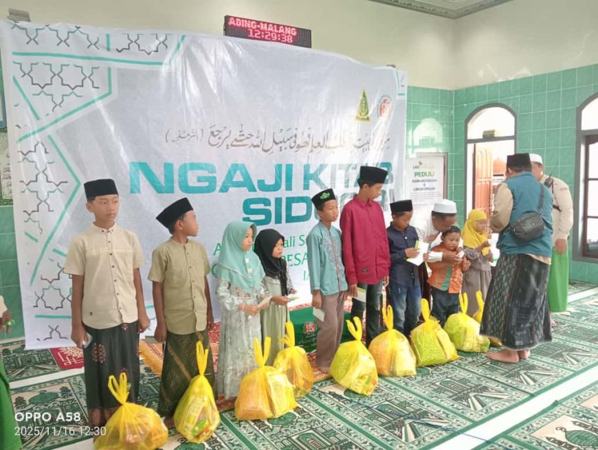 MOMEN NKS MALANG, LAZ SIDOGIRI NGAJI KITAB DENGAN SAYANGI YATIM
