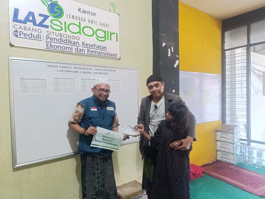 PEDULI KESEHATAN WARGA DHUAFA, LAZ SIDOGIRI BANTU BIAYA TERAPI ANAK GADIS DHUAFA DI SITUBONDO