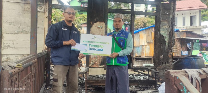 LAZ SIDOGIRI SALURKAN BANTUAN TANGGAP BENCANA KEBAKARAN DI BALIKPAPAN BARAT