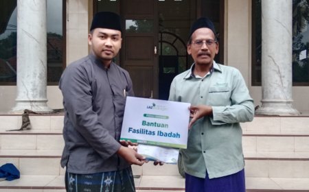 KEKURANGAN UANG KAS, LAZ SIDOGIRI SUPPORT DANA MASJID ALMUNIR BANGKALAN