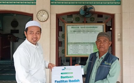 LAZ SIDOGIRI SALURKAN BANTUAN SARANA IBADAH UNTUK MASJID BAITURROHMAN JADDUNG BANGKALAN