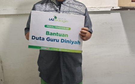 BERGAJI KECIL, LAZ SIDOGIRI BANTU INSENTIF GURU MADIN DI WILAYAH BANGKALAN