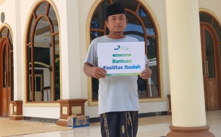 SUPPORT DAKWAH, LAZ SIDOGIRI BANTU LENGKAPI SARANA IBADAH MASJID AT-TAUHID BANGKALAN