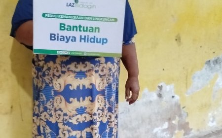 KESULITAN EKONOMI, LAZ SIDOGIRI BANTU SINGLE PARENT DENGAN EMPAT ANAK YATIM